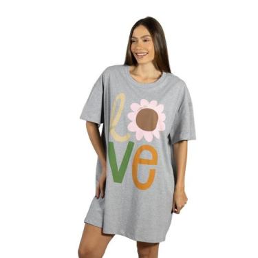 Imagem de Camisola flor feminina de verao vestido de dormir - Empório Do Algodão