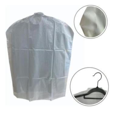 Imagem de Capa Protetora de Roupa Transparente Terno S/ Zíper 60x80cm - NoBrand