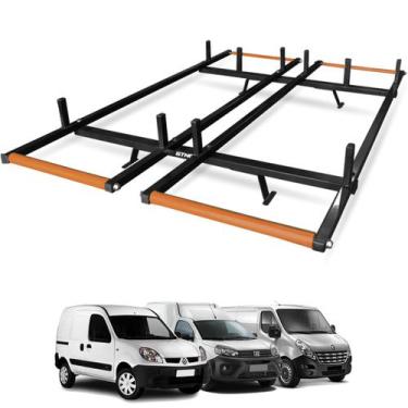 Imagem de Rack Suporte de Teto Porta Escadas Roletes Vans e Furgões Universal - 