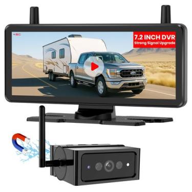 Imagem de Câmera de backup sem fio AUTO-VOX 7.2" 1080P DVR Monitor