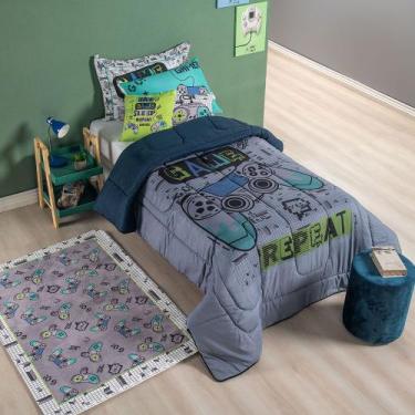 Imagem de Kit 5 Pçs Edredom Solteiro Infantil e Juvenil Estampado Hipercal 400 F