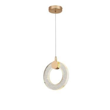 Imagem de Lustre Pendente Moderno Led Redondo Cristal Bolhas Dourado - AAATOP