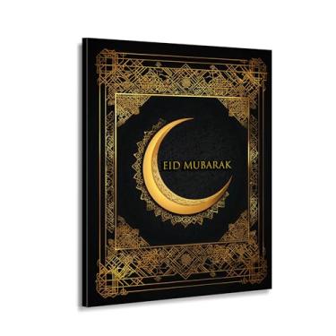 Imagem de CANLUNTE Impressão em tela de arte de parede do Ramadã - Decoração de parede islâmica lua crescente e estrelas para Eid Mubarak, decoração de casa, arte de mesquita (arte 5,9 cm x 122 cm sem moldura)