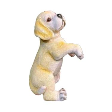 Imagem de Ｂｅｓｇａ Estátua de Animal de Jardim, Vaso de Flores, Estatueta Pendurada, Vaso Atraente, Escultura de Resina, Decoração, Ornamento, Planta Pendurada, Adequado, Cachorro, Tamanho real