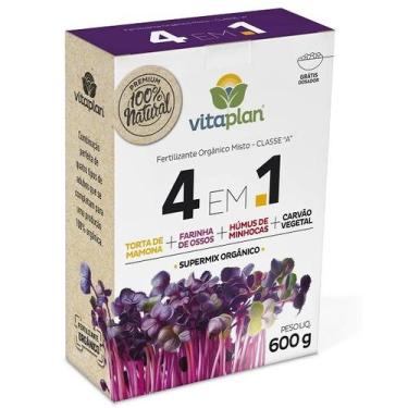 Imagem de Fertilizante Vitaplan Torta Farinha Humus Carvão 4 em 1 600G