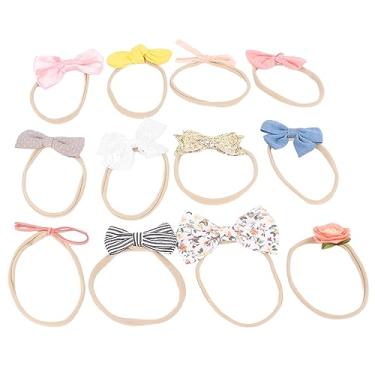 Imagem de Generic 12pçs Laços de Cabelo para Bebês, Laços de Cabelo Elásticos Multicoloridos, Faixa de Fofa de Rabo de Cavalo para Crianças e Meninas