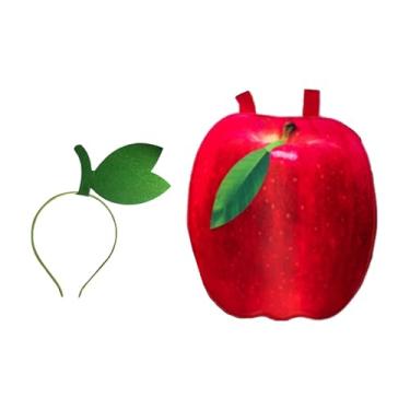 Imagem de UGPLM Fantasia de Frutas Confortável com Acessório de Cabeça para Atividades Festivais Performance, Crianças Da Apple