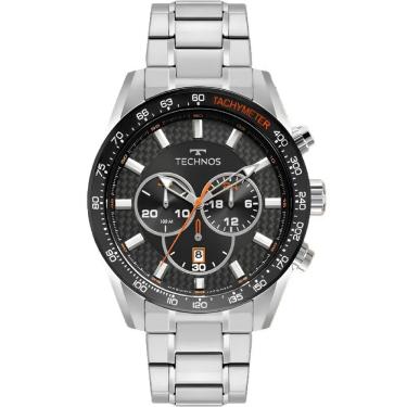 Imagem de Relógio Technos Ts Carbon Js25bbc-t1p Kit De Pulseiras De Borracha