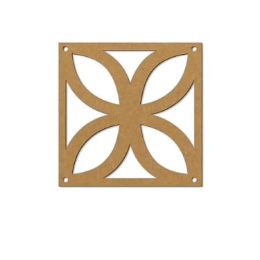Imagem de Painéis decorativos perfurados em MDF de 3 mm de espessura na cor natural - 20x20 e 30x30 (Kit 30 pçs - 30x30cm,002)