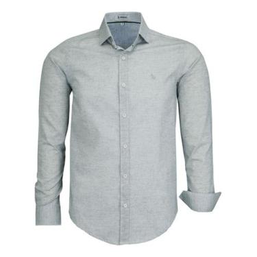 Imagem de Camisa Social Manga Longa Comfort Amil Algodão Tecido Liso 1866, Cor 0