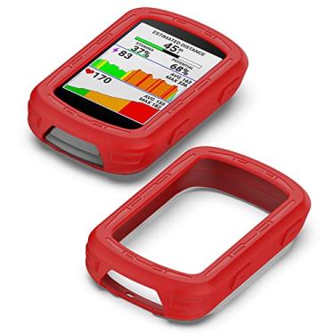 Imagem de Capa de silicone compatível com Garmin Edge 540/840, capa de computador para bicicleta solar, GPS, ciclismo, acessórios de computador, capas protetoras de silicone para para-choque (vermelho)