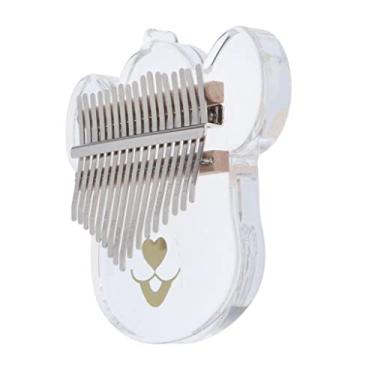 Imagem de Piano de polegar Kalimba de acrílico transparente com 17 teclas - Presente de instrumento musical para iniciantes - Acessórios de música portáteis incluídos