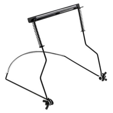 Imagem de Eavnbaek Suporte de gaita de 10 furos no pescoço, mãos livres com almofadas de feltro anti-arranhões para proteger a gaita (10 furos - preto)