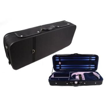 Imagem de Vetimobato Estojo Ajustável Para Viola De 15 A 16,5 Polegadas, Caixa Rígida 16 Composto Com Alças Braço E Bolsa Partituras, 4 Suportes Arco (Forro Veludo Azul)