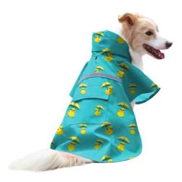 Imagem de Capa de chuva para cães NACOCO Adjustable Rubber Ducks Yellow XL