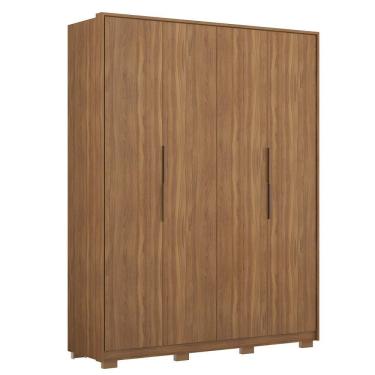 Imagem de Guarda Roupa Casal Com Pés 4 Portas 3 Gavetas Attore D02 Amendola Touch - Mpozenato