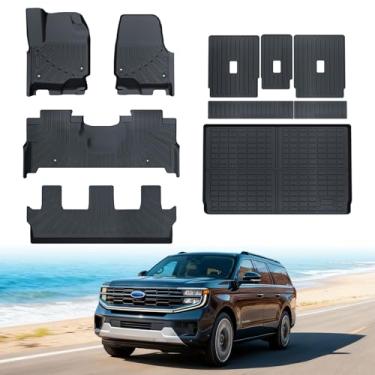 Imagem de Tapetes TPE e porta-malas para Ford Expedition Max 2025 banco 8 passageiros, conjunto completo de ajuste personalizado, forros de piso de 3 fileiras para acessórios de expedição
