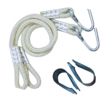 Imagem de Corda Cabo Extensor Alongador mais Protetor de punho | Rede De Descanso e Dormir | (KIT Corda 100cm + Protetor de Punho) | 5 PONTOS@ (Bege, 100cm)