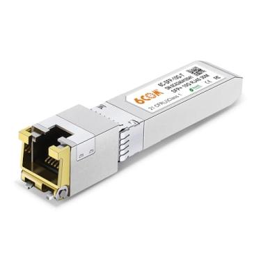 Imagem de 6COM 1 pacote 10GBase-T SFP+ transceptor, módulo de cobre 10G SFP+ para RJ45, compatível com Cisco SFP-10G-T-S, Ubiquiti UF-RJ45-10G, Fortinet, Netgear, Mikrotik, TP-Link (CAT.6a/7, 30 m)