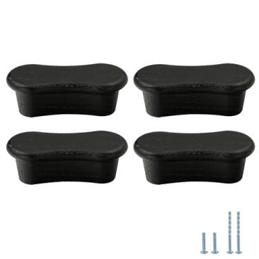 Imagem de Evionlin 4 puxadores de gaveta de madeira ASH pretos de 7 cm puxadores de armário de madeira para puxadores de cômoda de cozinha ou quarto