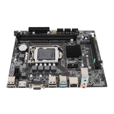 Imagem de Placa-mãe ITX H110, LGA 1151 Micro ATX Gaming Placa-mãe para 6 7 8 9ª geração para Celeron para, 2 x DDR4 M.2 NVMe NGFF SATA3.0 PCIe Slot, VGA e DP, PCIE x 16