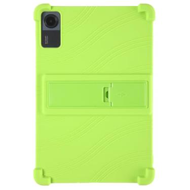 Imagem de QYiiD Capa para Xiaomi Redmi Pad SE 11 polegadas, leve, de silicone para crianças, capa protetora dobrável com suporte dobrável para Redmi Pad SE 11 2023, verde