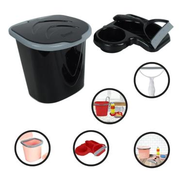 Imagem de KIT LIXEIRA, RODO DE PIA E PORTA DETERGENTE