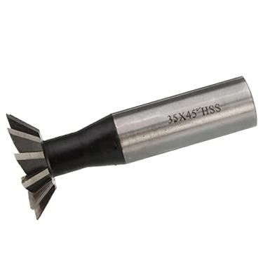 Imagem de barenx Fresadora fresadora de cauda de andorinha 45 graus 10-35 mm aço alto - 35 mm, prata