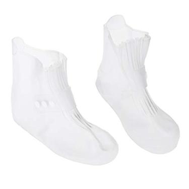 Imagem de barenx Impermeável - Capa de Chuva Resistente à Chuva Sapatos para Homens Mulheres Crianças - EU 32 33, Transparente