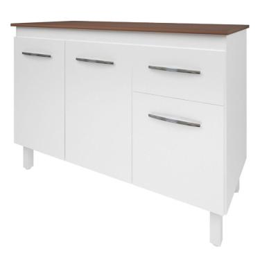 Imagem de Balcão Com Tampo Anita 120 Cm Branco Savana Moblis