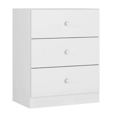 Imagem de Cômoda Infantil Louise 3 Gavetas Branco Ajl
