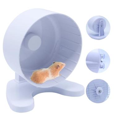 Imagem de Roda de hamster, rodas de exercício super silenciosas de 16,5 cm, rodas de corrida silenciosas com rolamentos duplos, 3 métodos de instalação, serve para qualquer gaiola de hamster, brinquedo para