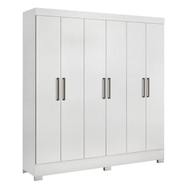 Imagem de Guarda Roupa Casal Prático 6 Portas Branco - Demóbile Branco