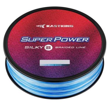 Imagem de Linha de pesca KastKing Superpower Silky8 50 libras 300 jardas Blue Ca