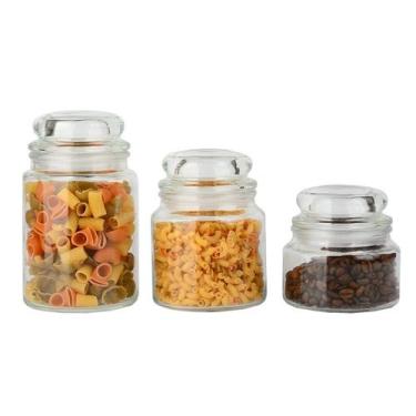 Imagem de Conjunto 3 Potes Vidro Hermético 750/520/350ml Class Home