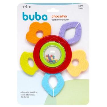 Imagem de Chocalho Giratório com Mordedor para Bebês 17235 - Buba, Vermelho
