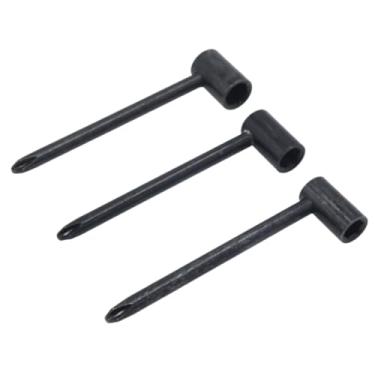Imagem de Soundspire Conjunto de 3 chaves de haste de treliça de guitarra, chaves sextavadas de haste curta de 6,35/7/8 mm com chave de fenda cruzada para violão/baixo, ajuste de espaço apertado (manga de liga