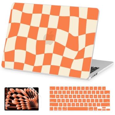 Imagem de AKIT Compatível com MacBook Air 13 polegadas 2025 2024-2022 M4 M3 M2 A3240 A3113 A2681, capa rígida exclusiva para laptop + protetor de tela + capa de teclado para MacBook Air de 13,6 polegadas
