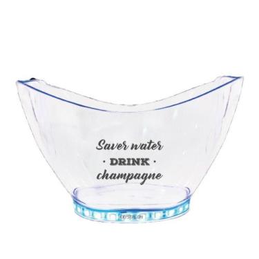 Imagem de Champanheira Com Led Personalizada Save Water - Krystalon