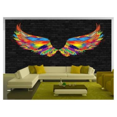 Imagem de Papel De Parede 3D Arte Asas Selfie Insta Cores 3,5M Tra425 - Você Dec
