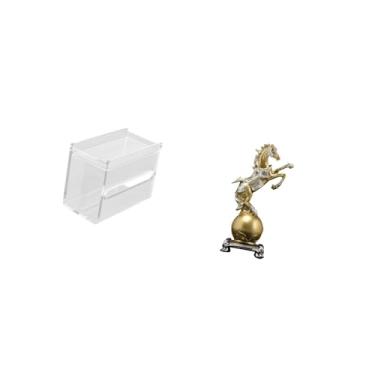 Imagem de Fenteer Porta-papel Higiênico Moderno em Resina Acrílica com Estátua de Cavalo, Peça Decorativa para Parede, Centro de Mesa, Sala de Estar Ou Escritório.