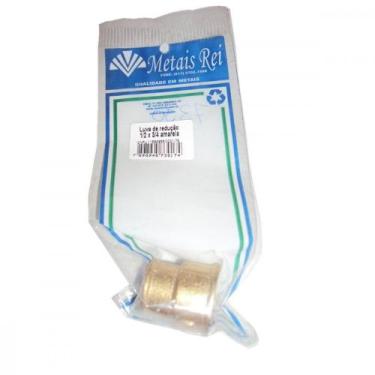 Imagem de Luva Latao Metais Rei Reducao 3/4X1/2'' Amarela 10155 - METAIS REIS, L