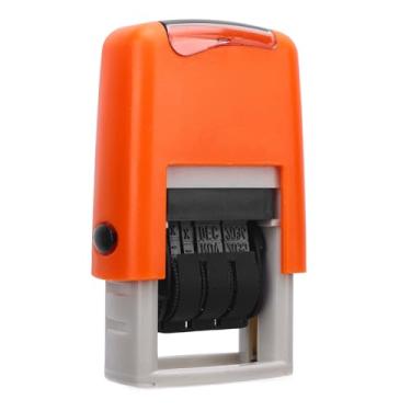 Imagem de YWBL-WH Carimbo de Data Em Inglês, Carimbo de Data Automático Com Tinta de Secagem Rápida, Leve e Portátil para Documentos de Escritório, Uso Profissional (Laranja)