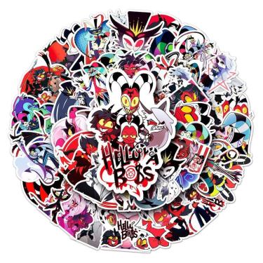Imagem de Adesivos Helluvass Bosss Anime 50 unidades de PVC impermeável
