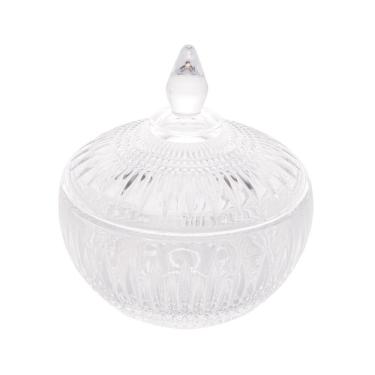 Imagem de Bomboniere Potiche de Cristal Queen Transparente 15x14cm Wolff