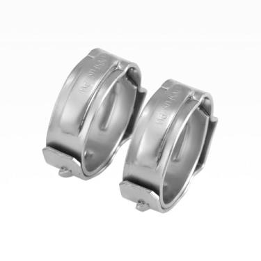 Imagem de PLUMBINGMASTER Anéis de pinça PEX de 1/2 polegada, anéis de crimpagem de aço inoxidável 304 premium, grampos de aperto para conexões de encaixe de tubulação PEX (100 peças por tamanho)