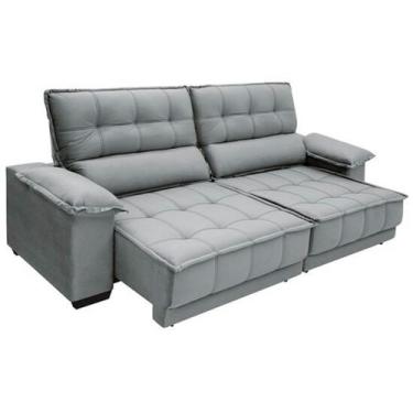 Imagem de Sofá Reclinável e Retrátil 2,30m Terraza Linoforte, Gelo