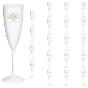 Imagem de Taça Espumante 170ml Boas Festas Acrílico Premium 20pçs - NEOPLAS, BRA