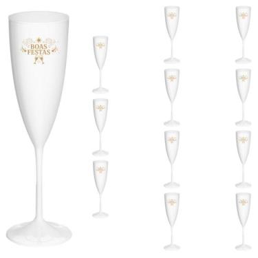 Imagem de Taça Espumante 170ml Boas Festas Acrílico Premium 12pçs - NEOPLAS, BRA