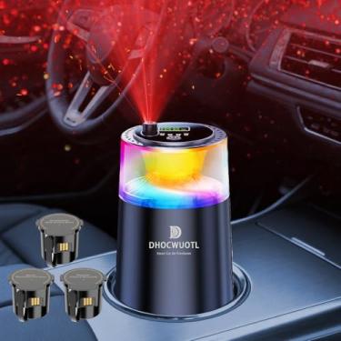 Imagem de Ambientador de carro inteligente com luz ambiente RGB e teto estrelado, difusor de carro com modos de pulverização inteligente 4 configurações, 1600 sprays recarregáveis USB-C, liga/desliga automática